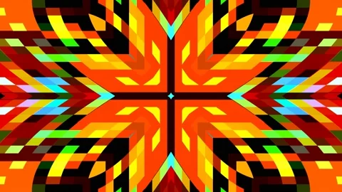 Endless Loop of Pixelated Geometric Pattern Background Looping Stock Footage 167606583