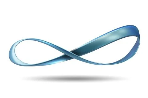 Endless loop shape - 3d rendering Illustrazione stock