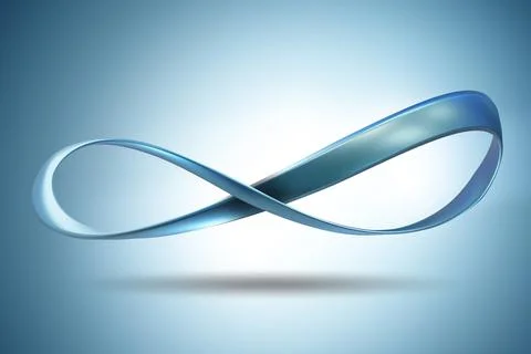 Endless loop shape - 3d rendering Stock Illustration