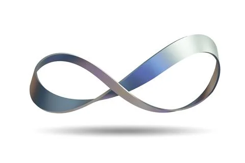 Endless loop shape - 3d rendering Stock Illustration