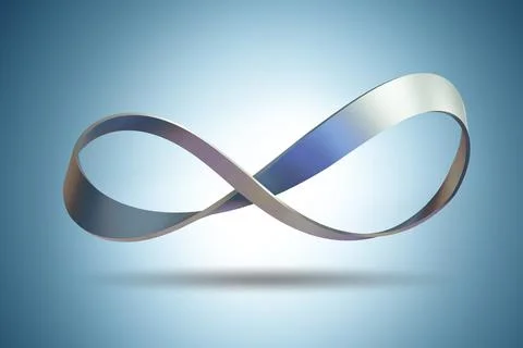 Endless loop shape - 3d rendering Stock Illustration