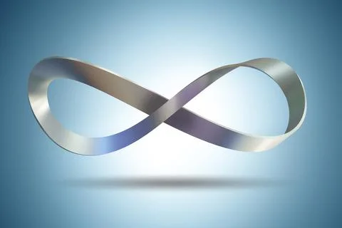 Endless loop shape - 3d rendering Stock Illustration