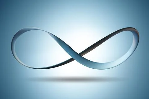 Endless loop shape - 3d rendering Stock Illustration