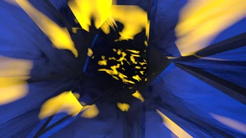 Endless looping flight through an abstract circular tunnel Stock Footage 194706587