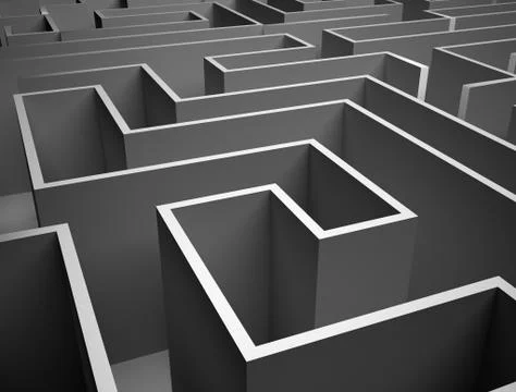 Endless maze Stock Illustration