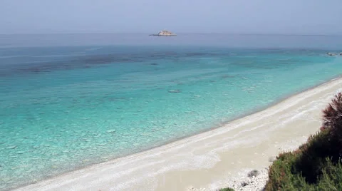 Endless Mediterranean beach Stock Footage 24734568