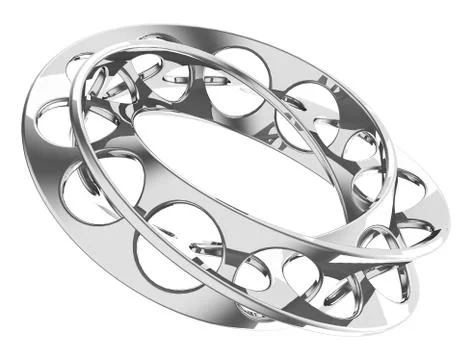 Endless metal ring Stock Illustration