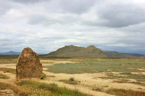 Endless mountains of Gobustan. Stock Photos