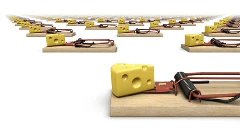  Endless Mouse Traps front view loop Stock Footage 32628828