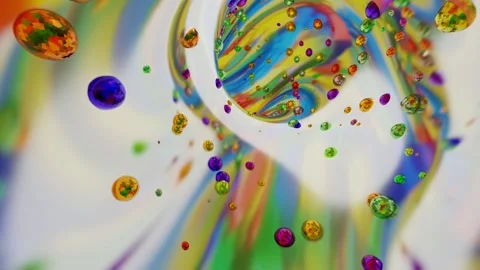Endless movement in a chrome-plated smooth tunnel with multi-colored balls. Loop Stock Footage 245911692
