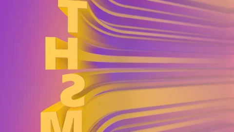 Endless movement of embossed, curved letters 3d rendering loop animation HD Stock Footage 165198565