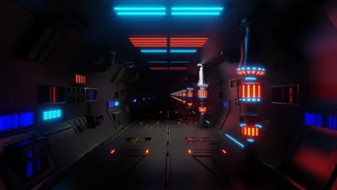 Endless movement forward through the futuristic fantasy shadow. looped animation Stock-Footage 258591223