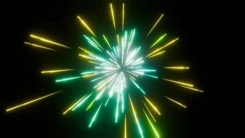 An endless multicolored sparkler or Bengal Fire on a black background Video stock 288322676