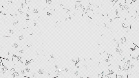 Endless Musical Notes Animation 库存影片 332077223