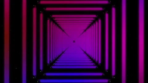Endless Neon Light Tunnel Loop 動画素材 316050100