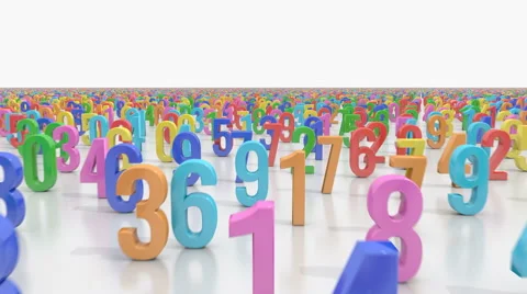 Endless numbers Stock Footage 47800221