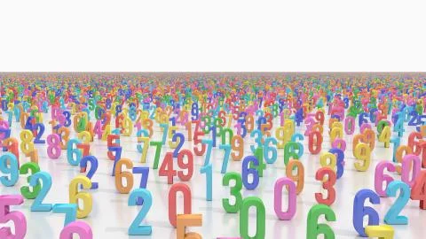 Endless numbers Illustrazione stock