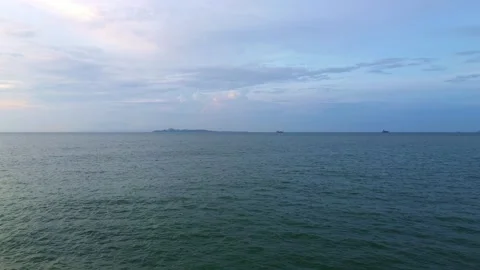 Endless Ocean Surface with Gentle Ripples Aerial View Video stock 326740140