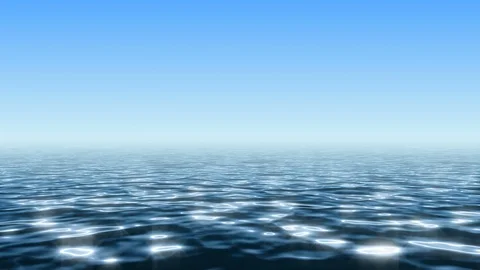 Endless ocean under clean blue sky Stock Footage 103131139
