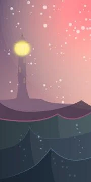 Endless ocean. Vector illustration. Stock Illustration