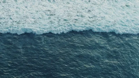 Endless ocean waves top view waves moving endless and ever-changing nature of Stock Footage 312510031