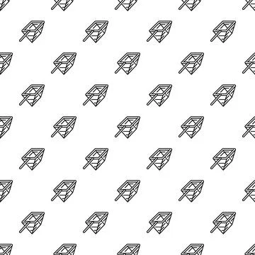 Endless outline boat icon repeating seamless pattern イラスト素材