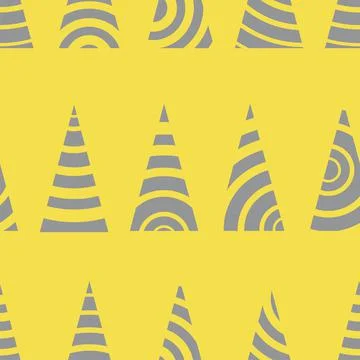 Endless pattern Christmas trees collection, modern flat design in trending co Illustrazione stock