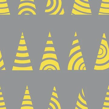 Endless pattern Christmas trees collection, modern flat design in trending co Stock Illustration