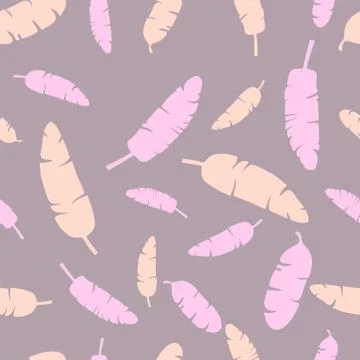 Endless pattern with colorful palm trees branches Stock Illustration