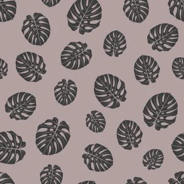 Endless pattern with colorful palm trees branches Stock Illustration