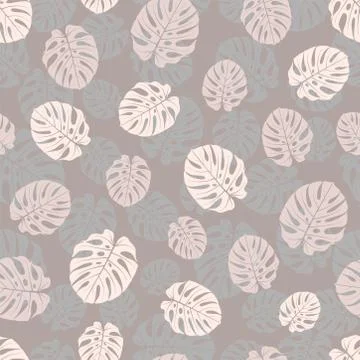 Endless pattern with colorful palm trees branches Stock Illustration