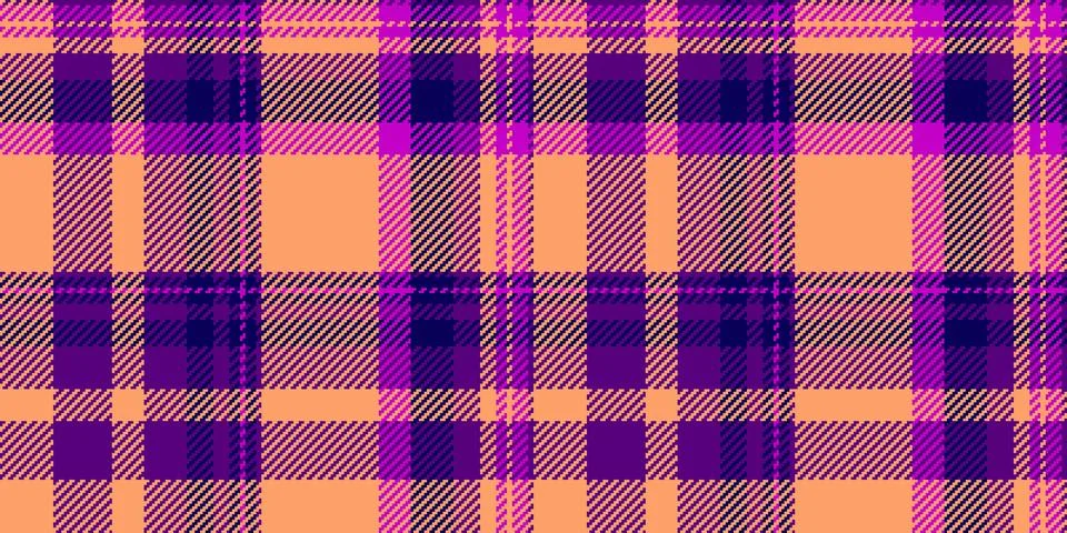 Endless pattern fabric background, rough tartan texture plaid. Ireland vect.. Stock Illustration