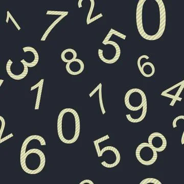 Endless pattern numbers Illustrazione stock