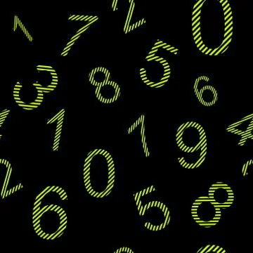 Endless pattern numbers with stripes Stock Illustration