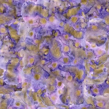 Endless pattern with watercolour hand painted splashes Stock Photos