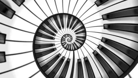 Endless Piano Spiral Stockbeeldmateriaal 313939372