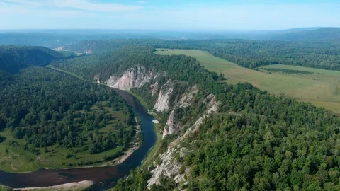 Endless pine coniferous forests in the hills. 스톡 동영상 114873396