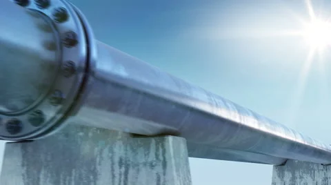Endless Pipeline at the Sun Shining and Blue Sky. Looped 3d animation Stock Footage 61490181
