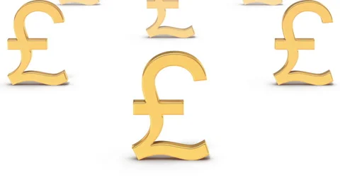 Endless Pound Symbols vertigo effect  Stock Footage 40402657