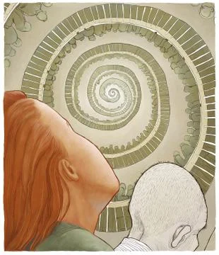 The endless queue Stock Illustration