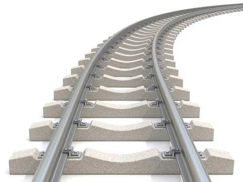 Endless railway arc 3D Illustrazione stock