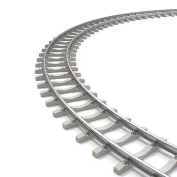 Endless railway arc 3D Illustrazione stock