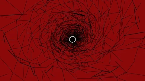 Endless Red Tunnel Stock Footage