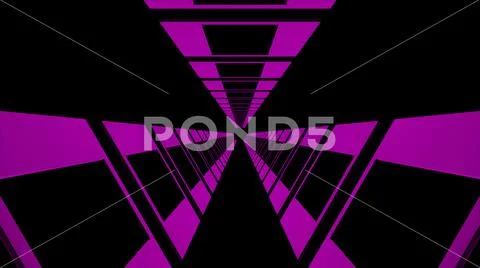 Endless retro style cyber grid tunnel effect graphics illustration background Stock Illustration