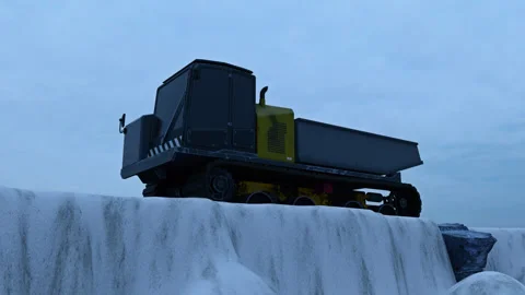 Endless Road and Snow Plow Stock Footage 313991222