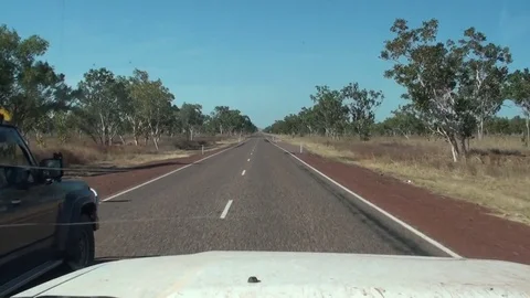 Endless Road in Australia, Point of view with a hand held camera Stock Footage 73916788