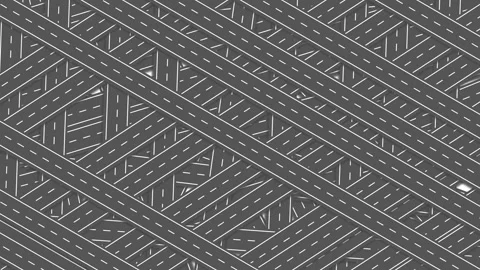 Endless road intersections in abstract urban layout Stock Footage 305903603