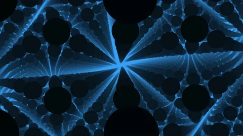 Endless Room of Eternal Floating Black Spheres Stock Footage 143909170