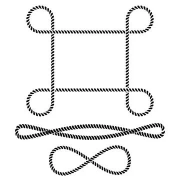 Endless rope as a decorative element, concept of infinity イラスト素材