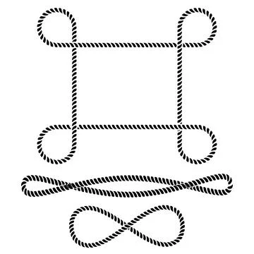 Endless rope as a decorative element concept of infinity vector illustration Stock Illustration